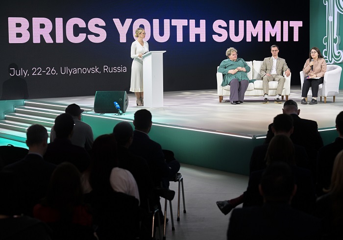 The presentation of the BRICS youth summit took place at the RUSSIA EXPO The presentation of the BRICS youth summit took place at the RUSSIA EXPO